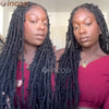 36 Inches Synthetic Lace Braided Wigs Butterfly Braids Lace Wig For Black Women Braid Wigs On Sale Clearance Box Braids Lace Wig