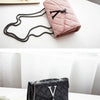 Black Luxury Handbags And Purse Women PU Leather Messenger Shoulder Bag Plaid Female Crossbody Bag Tassel Quilted  Brand