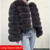 Maomaokong 2025 Natural Real Fox Fur Coat Women Winter Warm Luxury Fur Jacket Detachable Long Sleeves Female Vest Furry Coats
