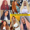 Swupod 200 Density Full 13x4 13x6 HD Lace Front Wig for Women Remy Human Hair Deep 4x4 Frontal Wig 27#Light Brown Color Glueless