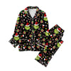 Unisex Christmas Tree Pattern Long-Sleeve Pajama Set Fashionable 3D Print Casual Y2K Style 2025 Collection Comfortable Sleepwear
