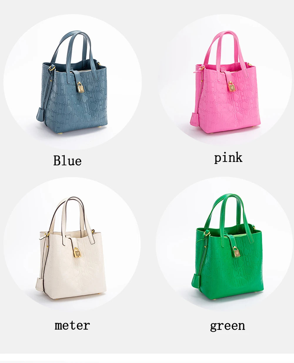 Seasonal New Solid Color Minimalist Women's Handbag Metal Buckle Accessories Exquisite and Versatile