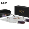 GCV Brand new Women 2 In 1 Polarized Sunglasses Anti blue light glasses butterfly frame multifunctional Medical applicability