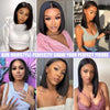 YIJIMEI 13x4 Straight Bob Wigs Human Hair Lace Frontal Wig 180% Density Natural Color Brazilian Wigs On Sale 10-14inch