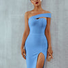 Seamyla 2023 Bandage Dress Sexy White Black Red One Shoulder Bodycon Summer Sleeveless Dress For Women New Celebrity Party Dress