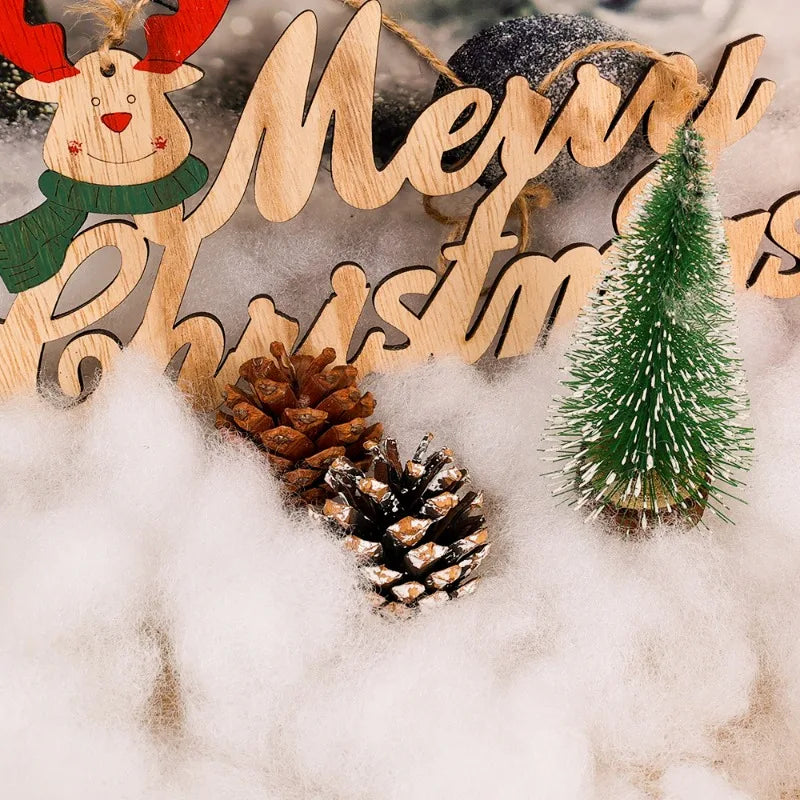 Fluffy Artificial Fake Snow Christmas Fake Cotton Decoration Set for Snow Fight Indoor Scene Xmas Village Tree Decor Doll Filler