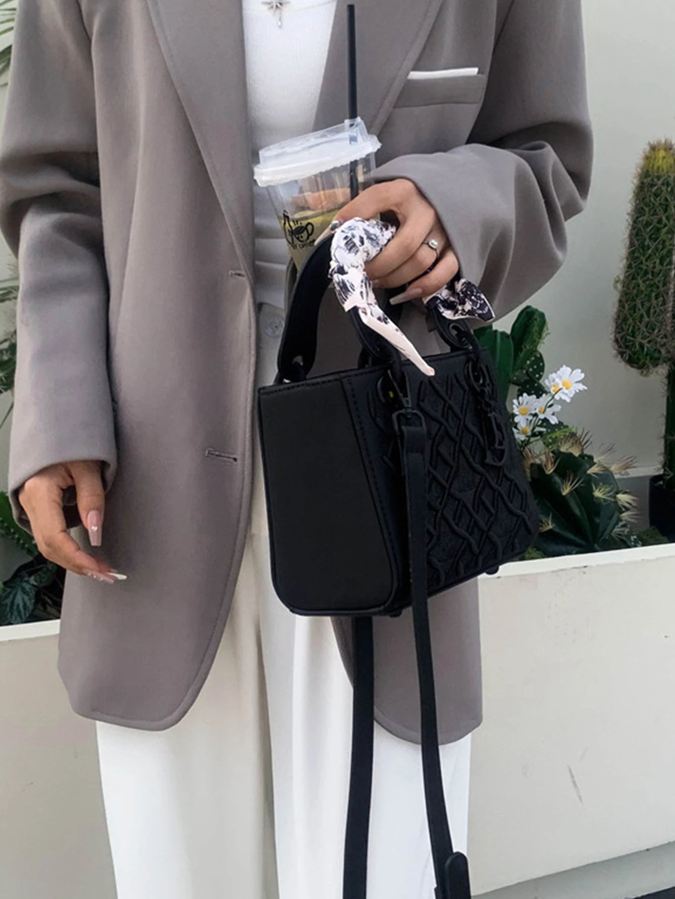 Small And Niche High-End Daifei Handbag For Women 2024 Fashionable New Diamond Grid Handbag, Single Shoulder Crossbody Bag, Chri
