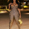 Joskaa Leopard Print Jumpsuits Women Hipster Sexy Spaghetti Strap Sleeveless Body-Shaping Rompers 2025 Party Clubwear Streetwear