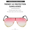 Oversized Hollow One-Piece Sunglasses Women Big Frame 2024 Luxury Brand Special-Shaped Sun Glasses For Ladies Eyewear Shades
