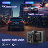 New Imagebon 11.4″ H70 Pro 4K ADAS QLED In-cell Display Car DVR Wireless CarPlay & Android Auto Night Vision AUX FM Dash Camera