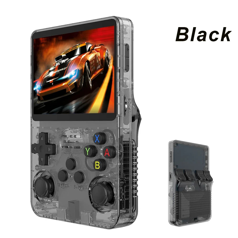 Green R36S Retro Handheld Video Game Console Linux System 3.5Inch IPS Screen R35s Pro Portable Pocket Video Player 64G 128G 256G