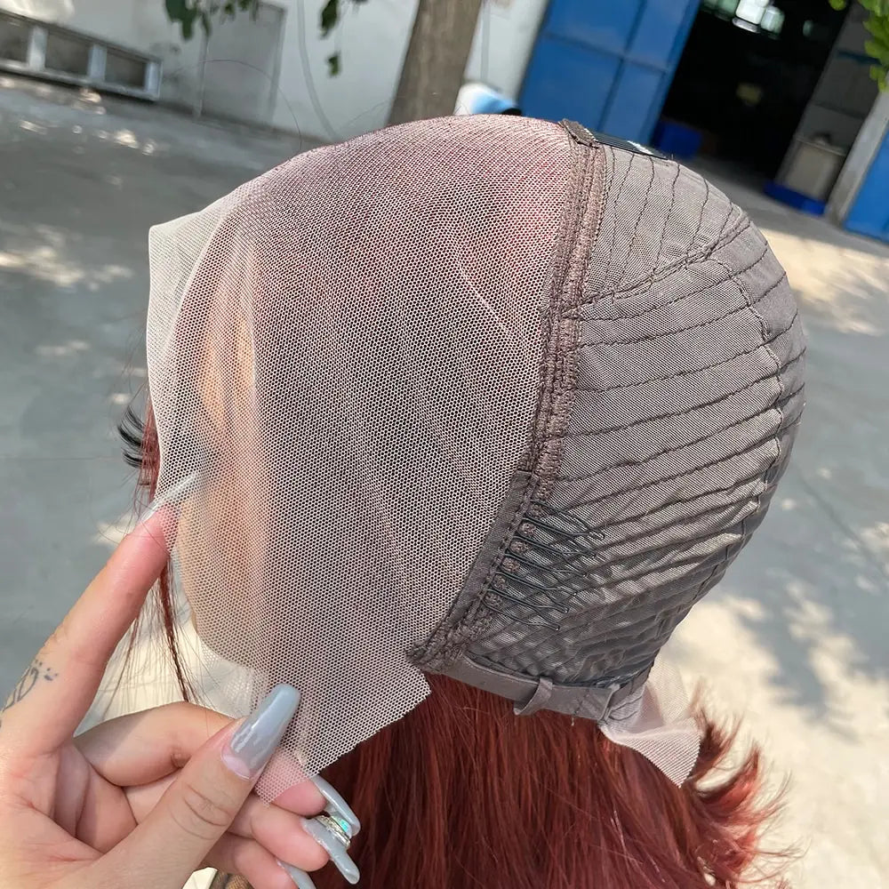 Reddish Brown Bob Wig Human Hair 13x4 Lace Front Wigs Human Hair Pre Plucked with Baby Hair Brazilian Virgin Human Hair