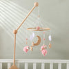 Baby Crib Mobile Bed Bell Rattle Toys Wooden Crochet Stars Pendant Bed Bell Toys Newborn Comfort Crib Bracket Hanging Toys Gifts