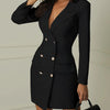 Women Blazer Elegant Office Lady Dress Long Sleeve Black White Spring Summer Female Causal Fashion  Large Size Suit