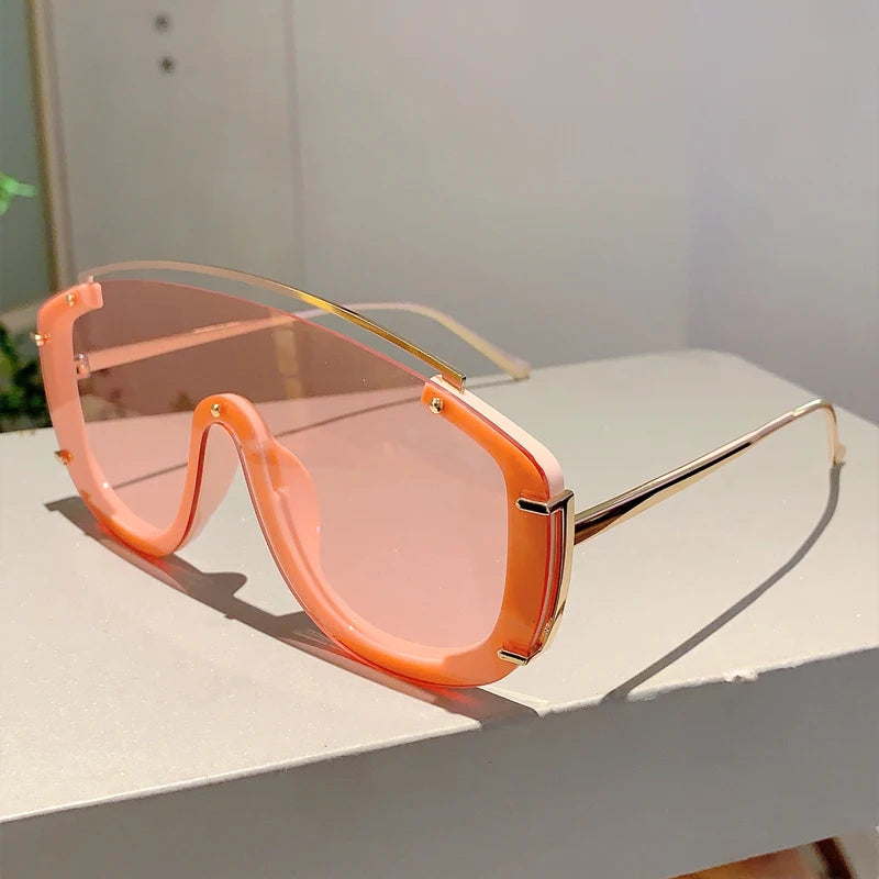 KAMMPT Y2k Stylish Women Sunglasses Fashion Gradient Outdoor Sports Shades Trendy Luxury Brand Design Futuristic Men Sun Glasses