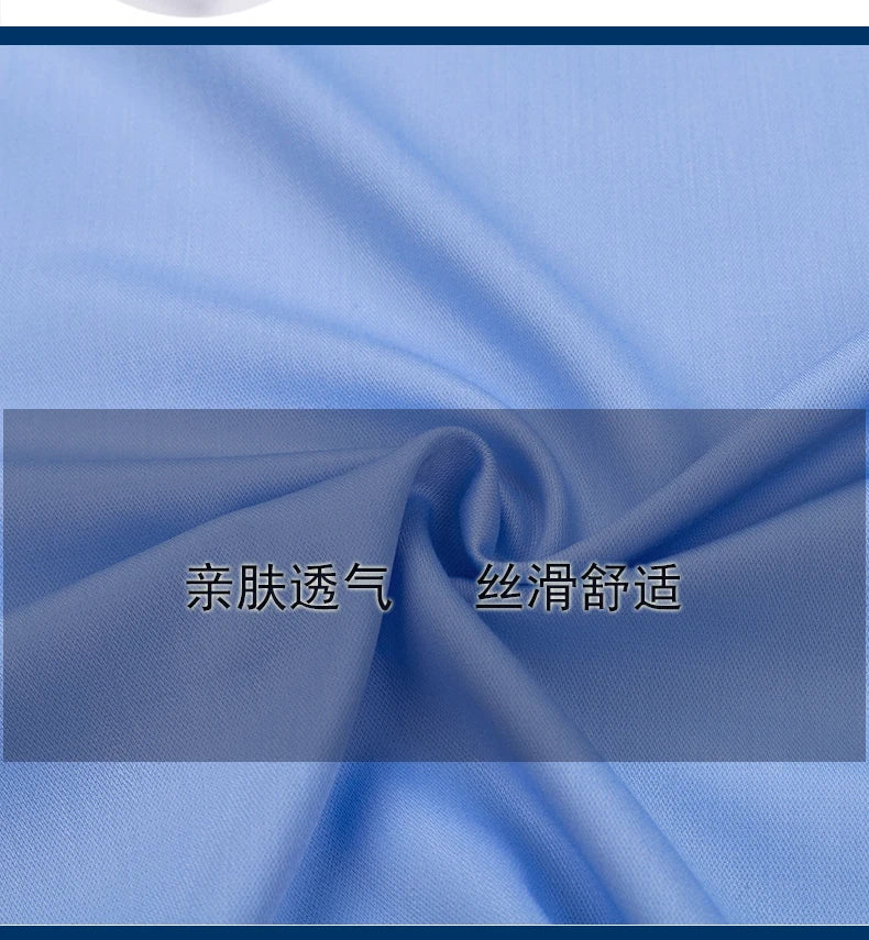 Men's French cufflink shirt with long sleeves slim fit concealed buttons solid color high end wedding dress formal men's