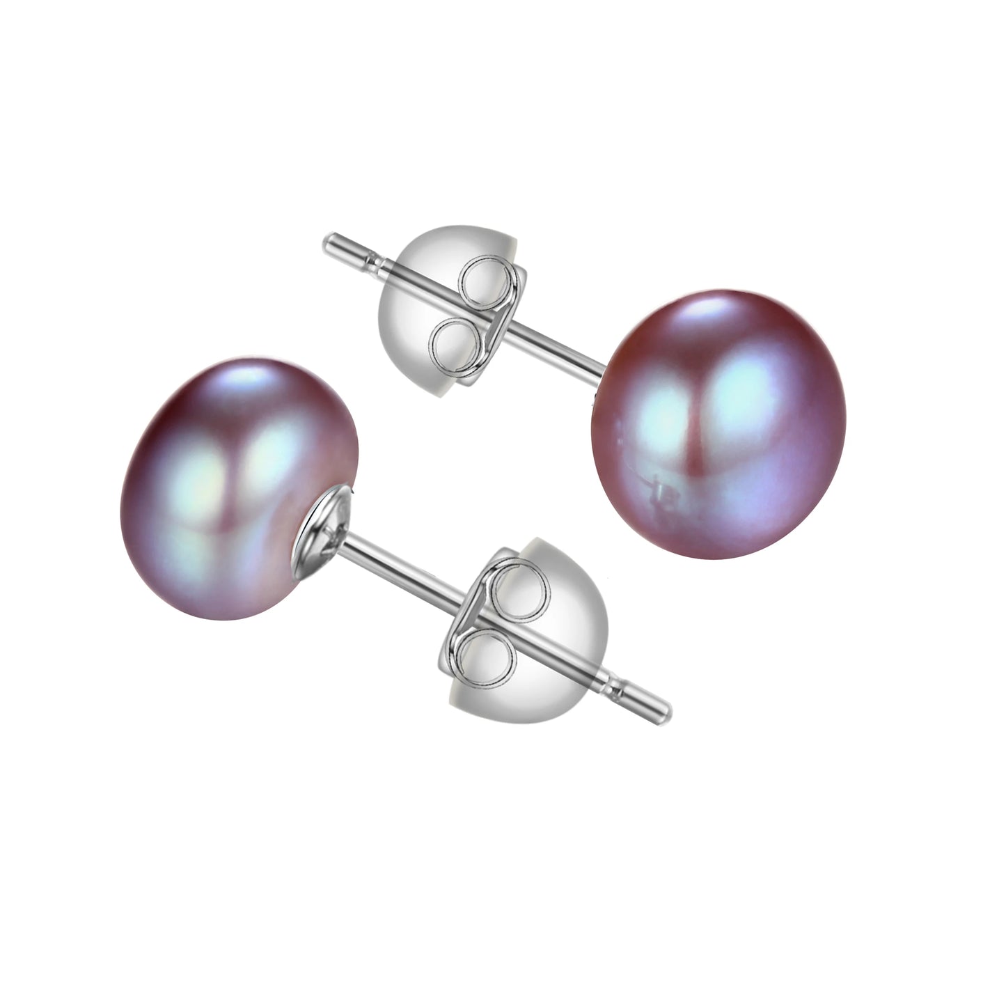 Natural Freshwater Pearl Stud Earrings Real 925 Sterling Sliver Earring Cultured White Pearl for Women Earring Jewelry Wholesale
