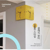 Creative Light Sensor Corner Wall Clock Square Simple Double Sided Wall Clock with Arabic Numeral Scale Analog Silent Wall Clock