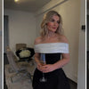 Women Strapless Backless Short Dress Elegant Sexy Off Shoulder Sleeveless Dresses 2025 Ladies Evening Party Birthday Gowns Black