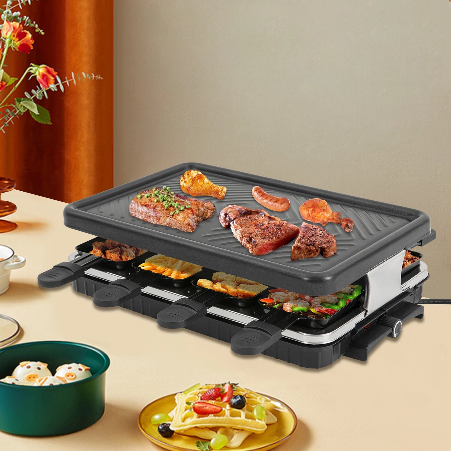 Electric Portable BBQ Grill for Easy Outdoor and Indoor Barbecuing with Compact Design