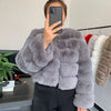 Damenmode Kunstpelzmantel superheiß Herbst Winter Damen kurze Kunstfuchsjacke flauschig hohe Qualität 7XL Damen Pelzmäntel