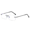 Men Blue Light Blocking Reading Glasses Women Dimond Cutting Rimless Eyeglasses Frame Anti Fatigue Hyperopia Presbyopic Eyewear