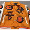 Embroidery Varsity Jacket Men PU Leather Sleeves Oversized Bomber Jackets Women Baseball Coats Streetwear Men Clothing