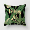 45cm Cushion Case Removable Polyester Green Plant Print Pillowcase Tropical Leaf Cactus Monstera Throw Cushion Cover Home Decor