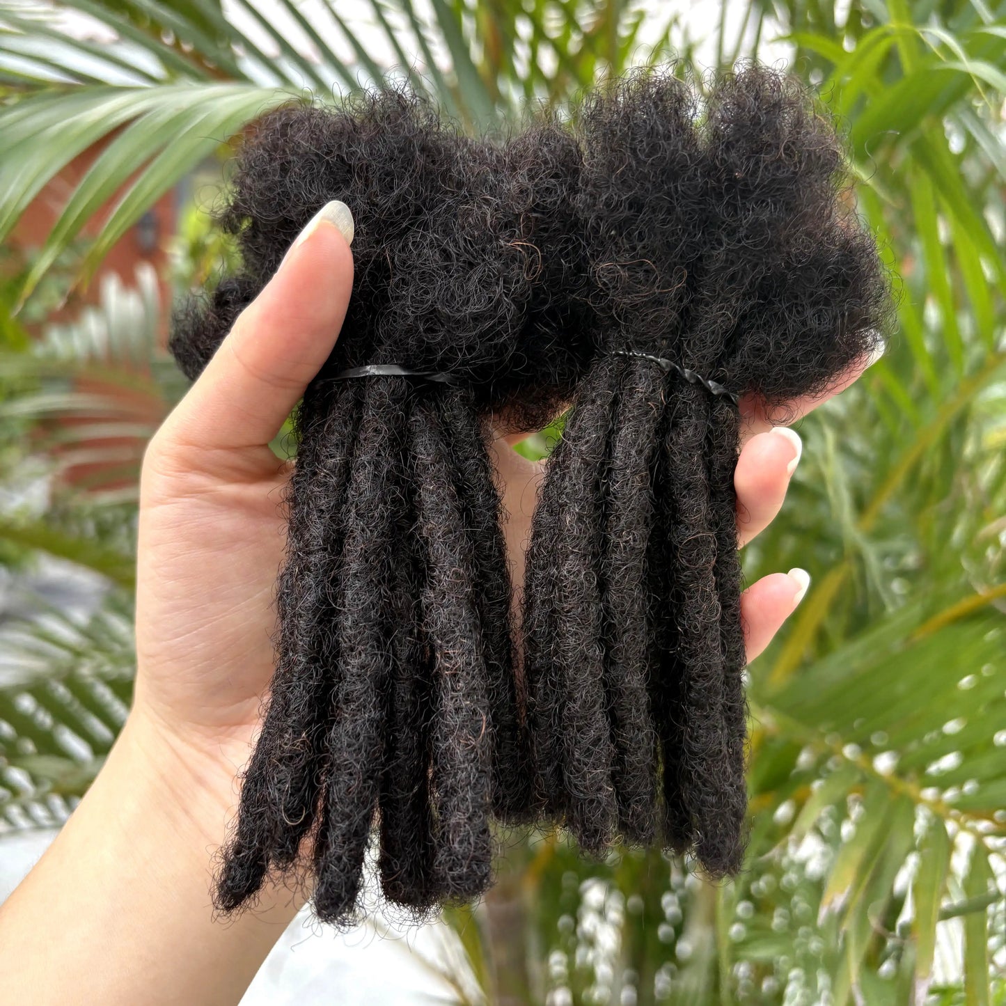 0.6cm 4-8Inch Regular Loc Extension Human Hair 50 Strands Full Handmade 100% Human Hair Dreadlock Extensions for Men Women