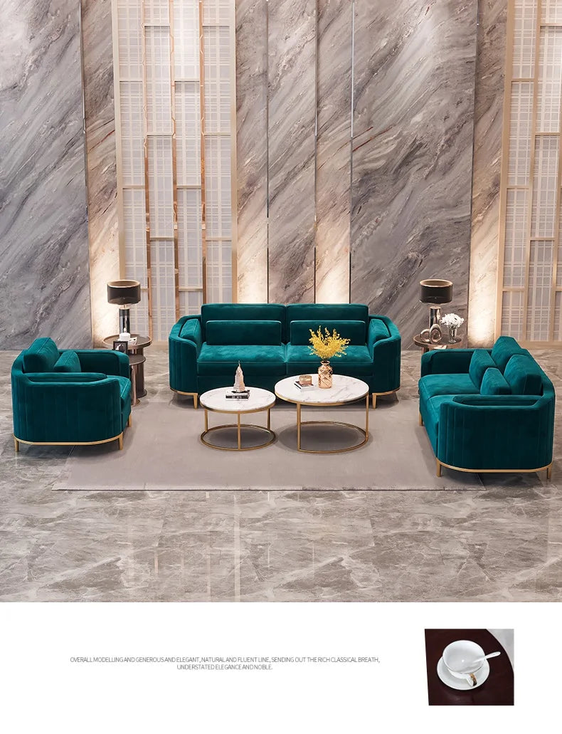 Modern fancy Living Room Sofas designer Green Floor Armchair Sofas Sets Lounge Sectional Divani Da Soggiorno Bedroom Furniture