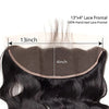 Brazilian Body Wave Bundles with 13x4 Lace Closure Real Human Hair Closure with 3 Bundles Weave Virgin Hair Natural Black Color