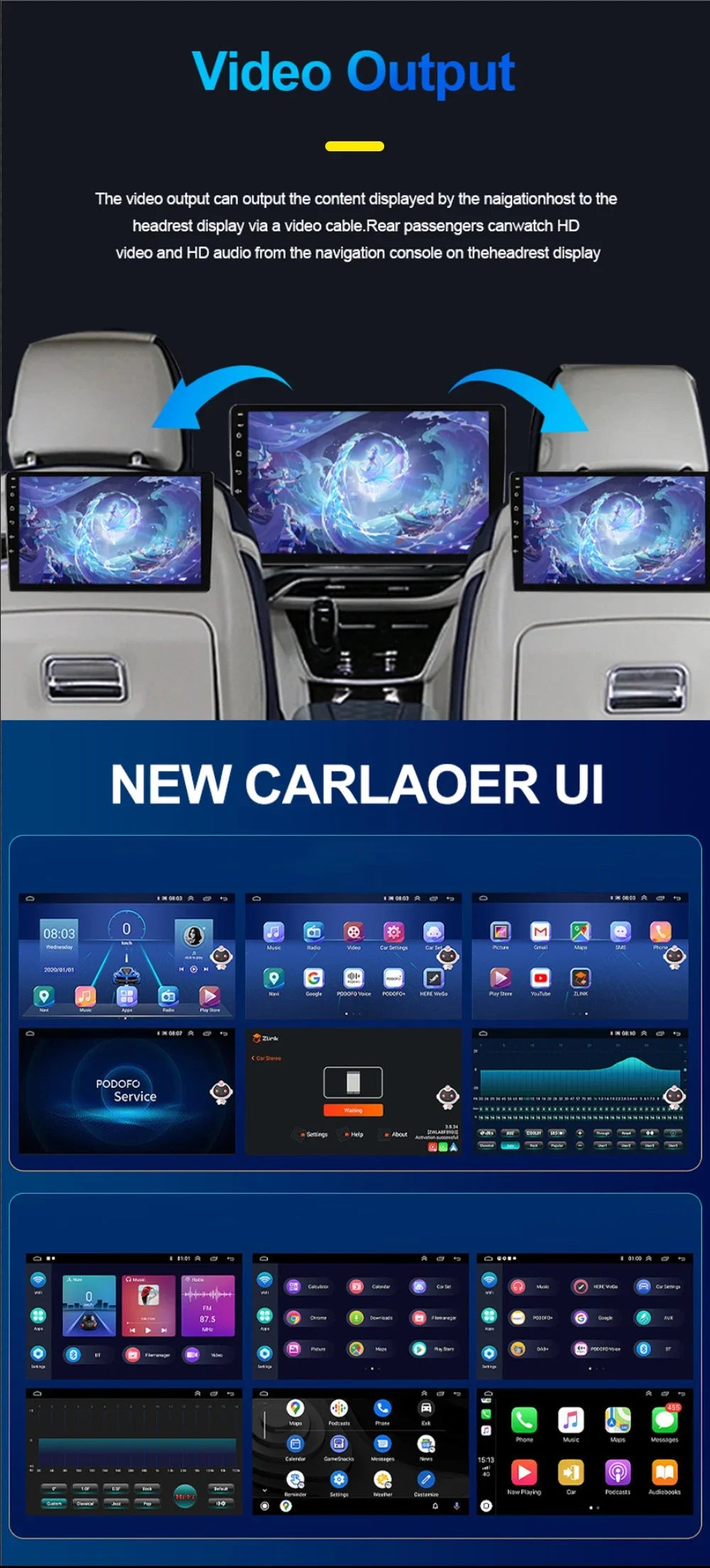 Carplay Auto Android 14 Car Radio For Honda Element YH 2002 2003 2004 2005 - 2011 GPS BT Multimedia 2Din Player Stereo DVD Video
