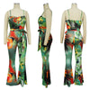 Floral Printed Jumpsuits Summer Outfits for Women 2024 Clubwear Spaghetti Strap Skinny One Pieces Romper Summer Beach Wear