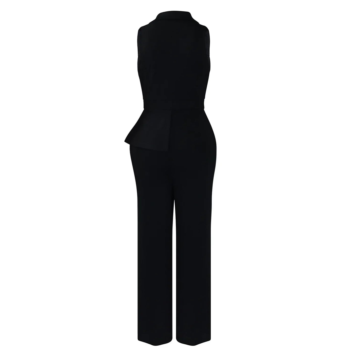 C8604 Foreign Trade Women's Fashionable Sexy Chain Collar Wide Leg African Jumpsuit Casual Style Long Dress For Ladies