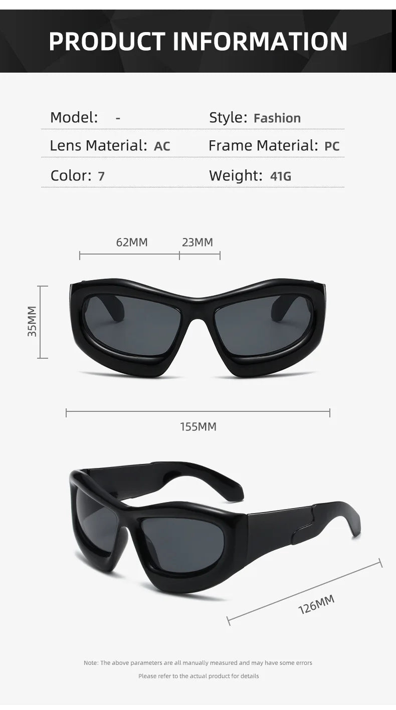 Cool Exaggerated Glasses Future Science And Technology Sense Skiing Big Frame Sunglasses Dazzling Men And Womean
