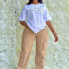 2 Piece Women Set Dashiki African Clothes Summer Autumn New Fashion Short Sleeve Top And Pants Suit Party Lady Matching Sets
