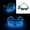1pc Flashing Shutter Neon Rave Glasses Light Up Happy Bar Night  LED Sunglasses Men Women Boys Girls Decor Eyewear