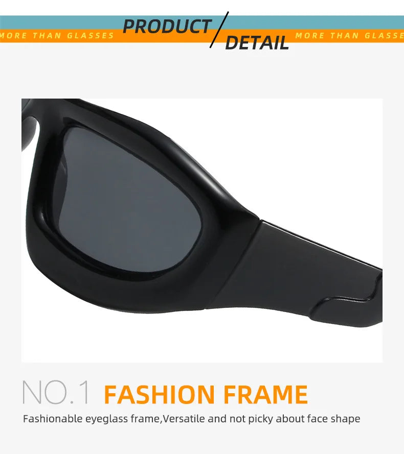 Cool Exaggerated Glasses Future Science And Technology Sense Skiing Big Frame Sunglasses Dazzling Men And Womean