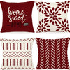 Pillow Covers 18x18 Set of 4, Modern Sofa Throw Pillow Cover, Decorative Home Outdoor Linen Fabric Geometric Pillow CaseArtistic