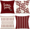 Pillow Covers 18x18 Set of 4, Modern Sofa Throw Pillow Cover, Decorative Home Outdoor Linen Fabric Geometric Pillow CaseArtistic