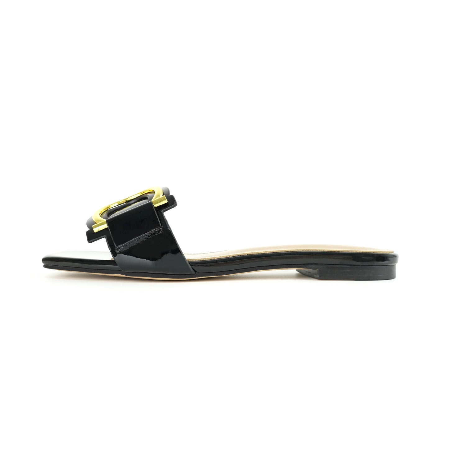 Plus size 35-44 leather slippers women's luxury party shoes square toe fishmouth shoes outdoor beach flip-flops in summer