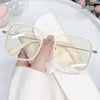 Retro Square Anti-Blue Light Glasses for Women Stylish Clear Frame Anti Radiation Glasses Transparent gafas de sol