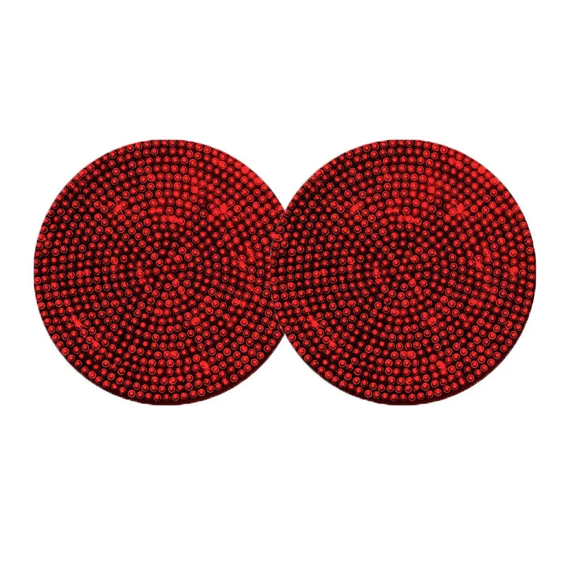 2Pcs Car Non Slip Water Cup Pad Diamond Car Coaster Water Cup Insert Coasters Pads Universal Car Cup Holder Interior Accessories