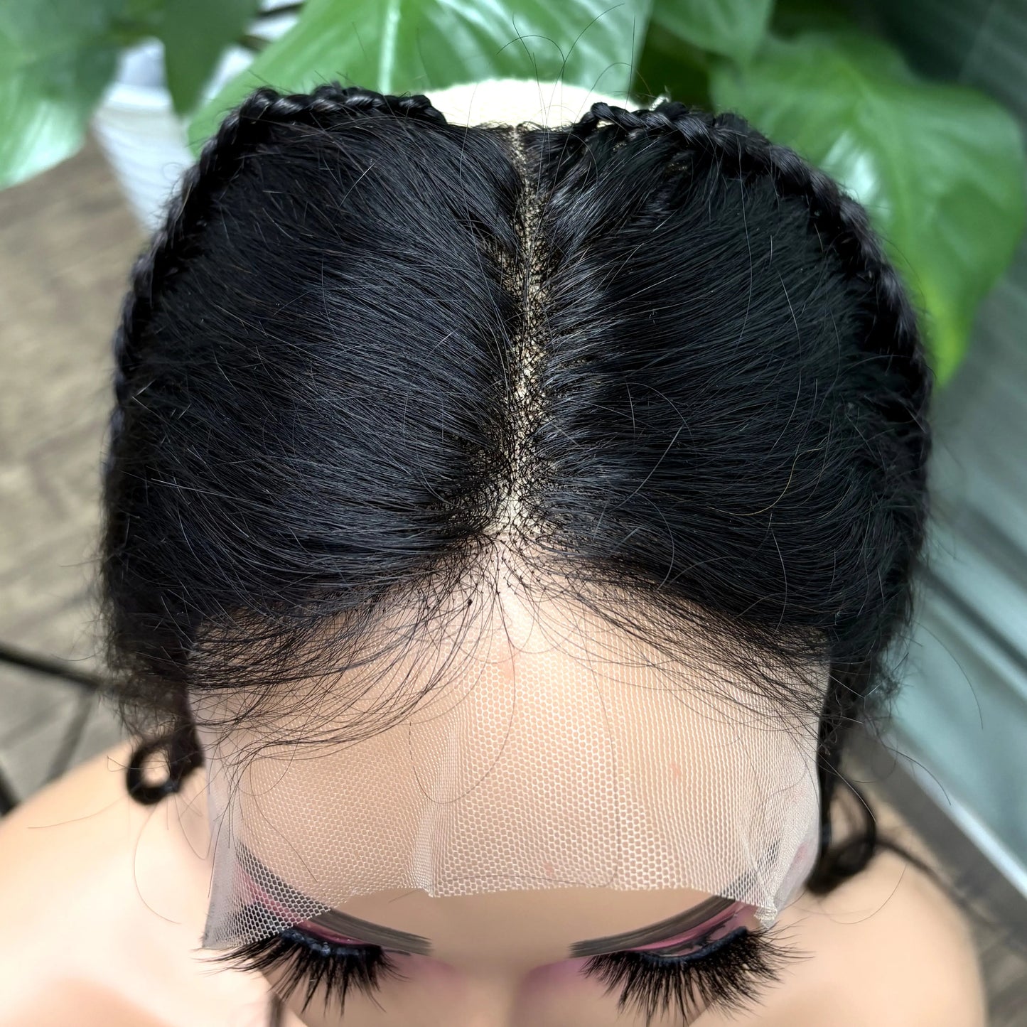 13x4 Transparent Lace Frontal with Braids 10 Inches Natural Brazilian Remy Hair Lace Frontal with Baby Hair for Women Girls