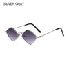 Square Polygonal Women Sunglasses 2025 Vintage Brand Diamond Rhombus Ladies Sun Glasses Men Female Fashion UV400 Shades Eyewear