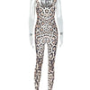 Joskaa Leopard Print Jumpsuits Women Hipster Sexy Spaghetti Strap Sleeveless Body-Shaping Rompers 2025 Party Clubwear Streetwear