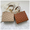 Ladies Fashion Large Capacity Chain Bag Retro Square Tote Bag Diamond Texture Shoulder Crossbody Daily Hundred Underarm Handbag