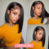 13x4 Bone Straight Lace Frontal Wigs Short Bob Preplucked 4x4 Transparent Lace Front Wig Brazilian 100% Human Hair 12 14 16 Inch