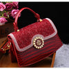 Fashion Diamonds Women Handbags 2023 Red Genuine Leather Lady Shoulder Messenger Bag Crocodile Pattern Portable Shell Tote Bags