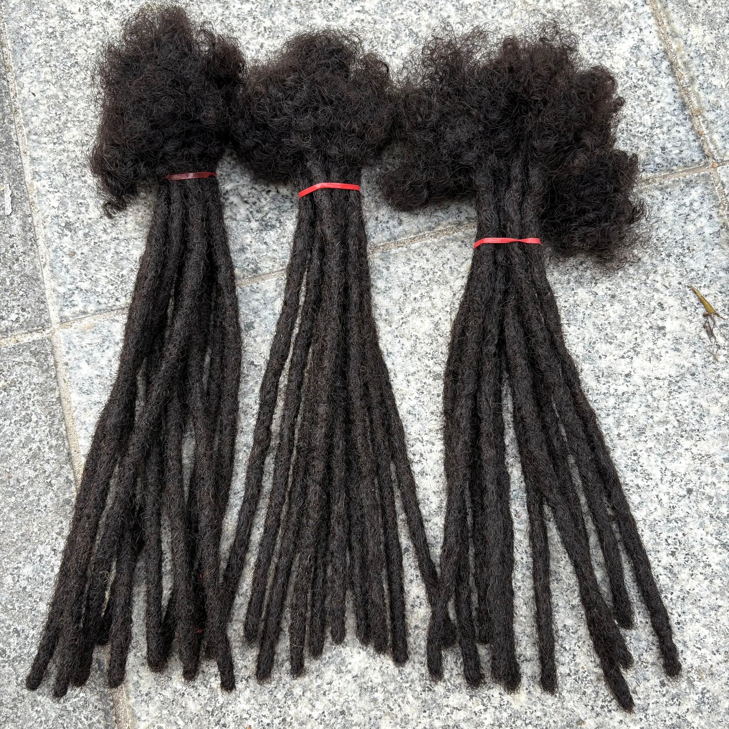 0.6cm 4-8Inch Regular Loc Extension Human Hair 50 Strands Full Handmade 100% Human Hair Dreadlock Extensions for Men Women